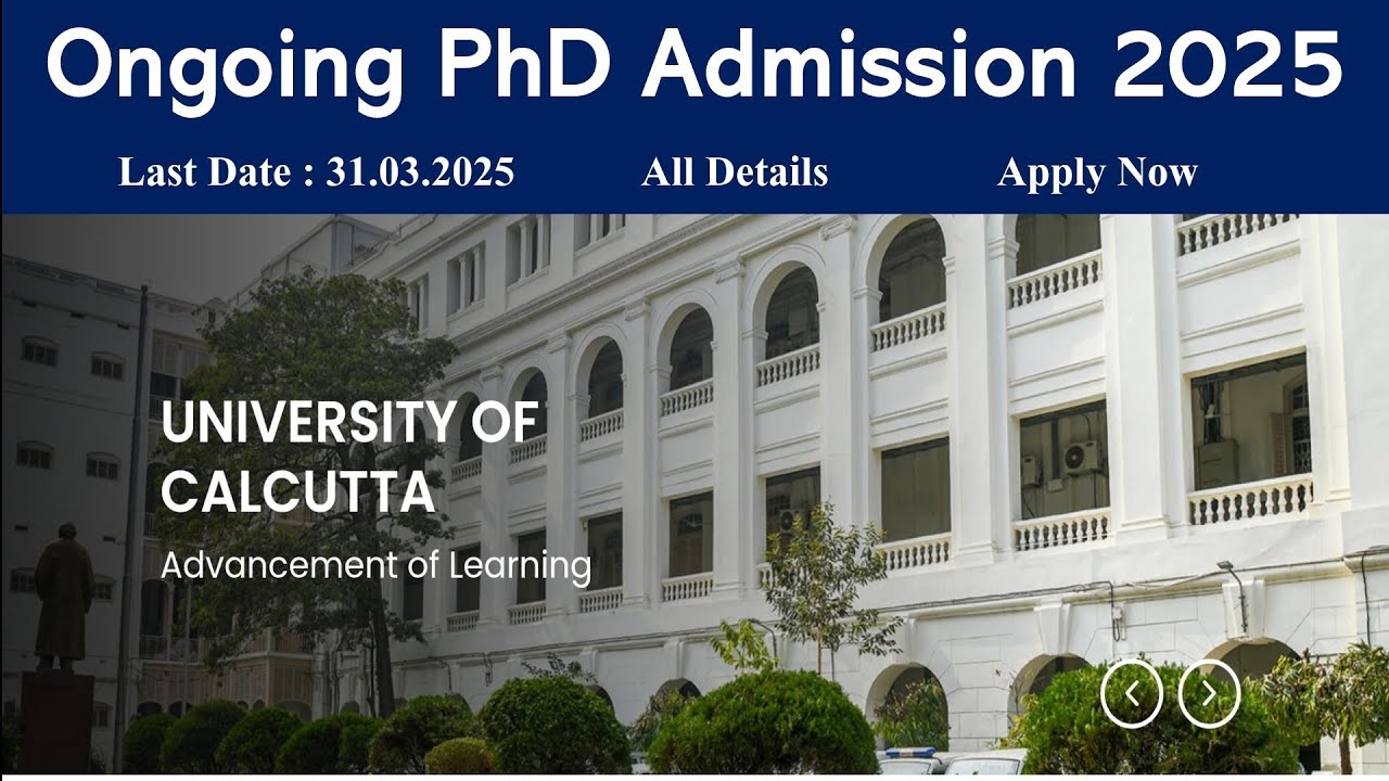 Calcutta University PhD Admission 2025 // West Bengal PhD Admission ...