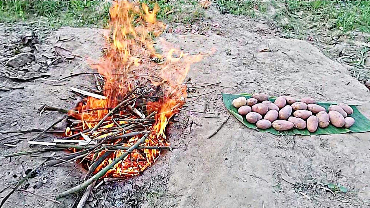Amazing Camping RecipeBacked Potato Grill Survival SkillsFire Pit