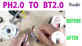 How To Remove The PH2.0 And Replace It With BT2.0 1S Lipo