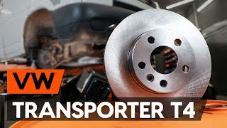 Bekijk een videogids over het Remschijf set vervangen op VW TRANSPORTER IV Bus (70XB, 70XC, 7DB, 7DW)
