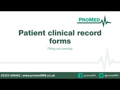ProMed - Webinar: Filling out patient clinical report forms correctly