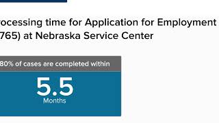 USCIS I 765 EAD Work Permit processing Timeline 6th June 2022