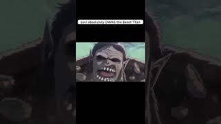 Levi ABSOLUTELY OWNS the Beast Titan!! #anime #animeshorts #bestanimefights #attackontitan