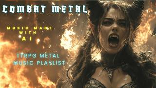 Combat Metal | D&D/TTRPG Combat Music Heavy Metal Mix | 1 Hour  | AI music playlist