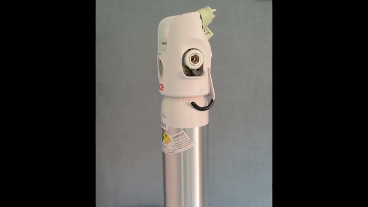 Sauerstoffflasche 2,0 L Mit Druckminderer U. Maske F. Arzttasche