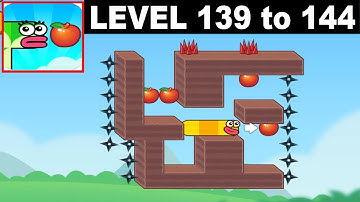 Hungry Worm - Greedy Worm level 139 140 141 142 143 144 - Gameplay Walkthrough Part 17 Android IOS