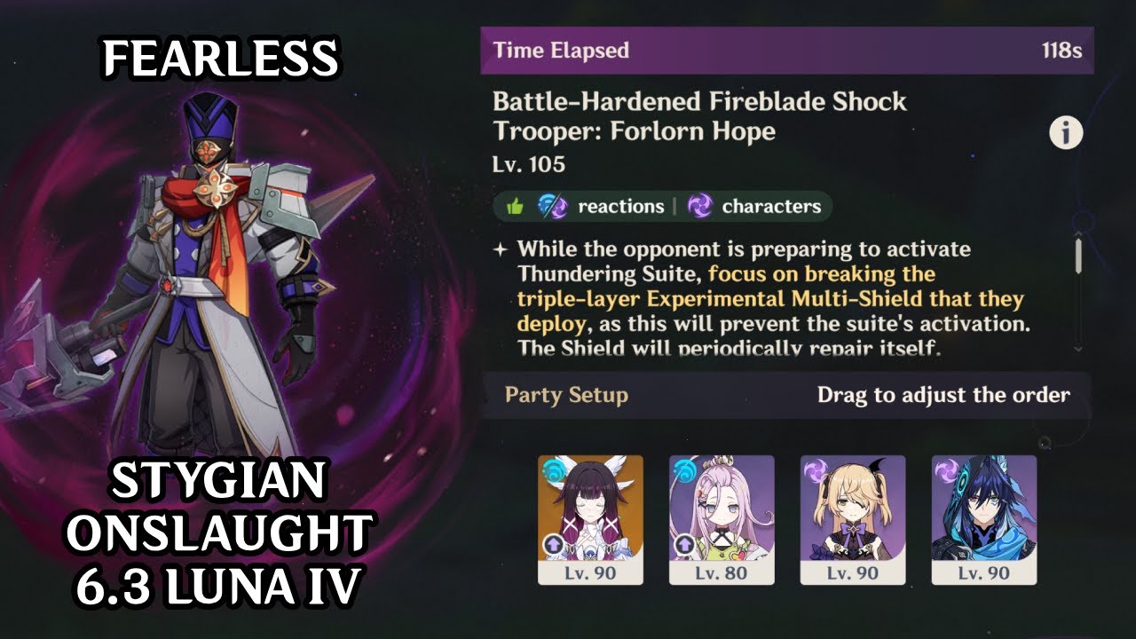 Stygian Onslaught 6.3 FEARLESS | C0R0 Columbina | Shock Trooper | Genshin Impact