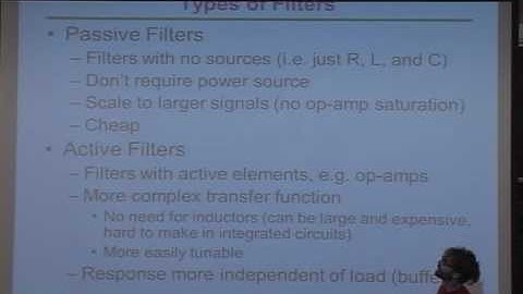 Introduction to Microelectronics - Phasors, impedence ,Transfer functions, filters (part 17/17)