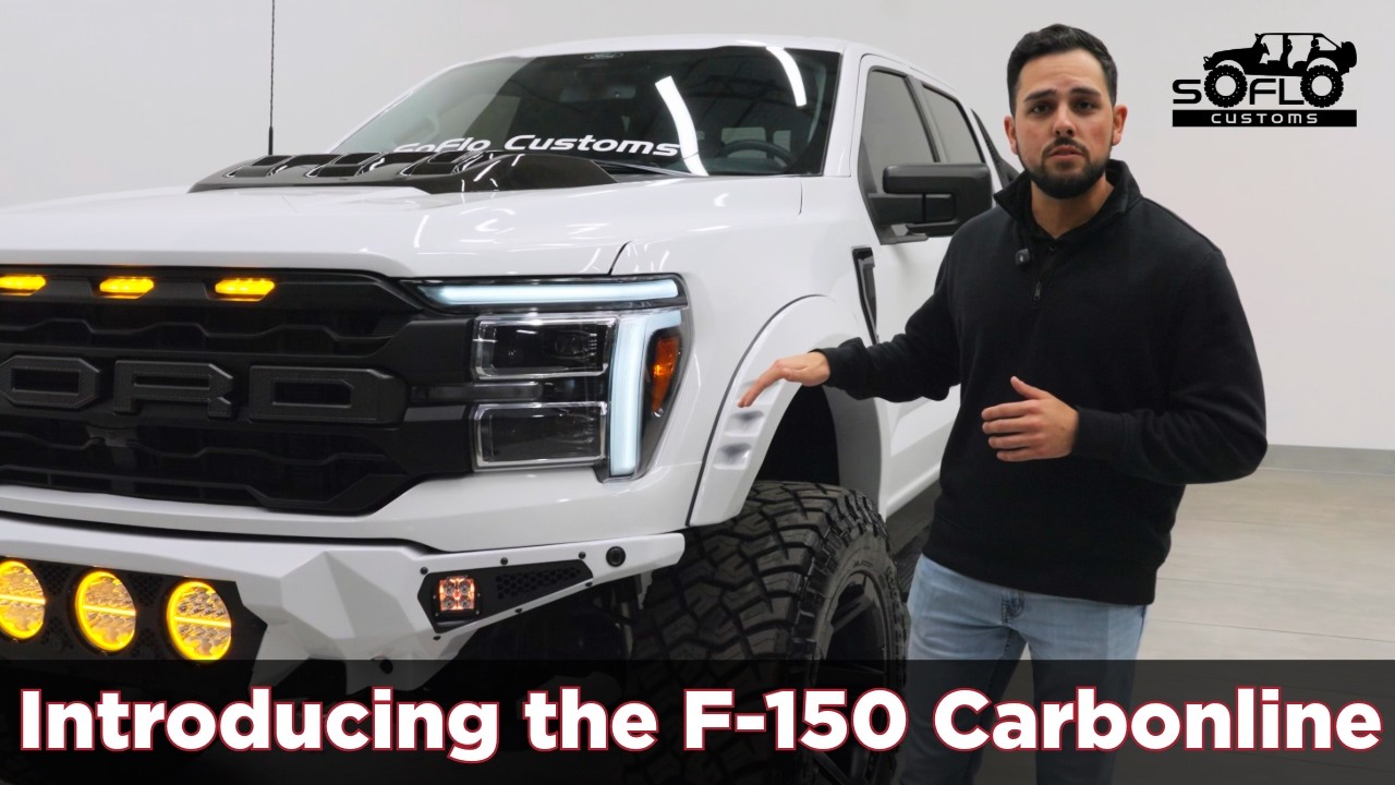 Ford F-150 Carbonline 2025 года от SoFlo Customs - Модифицированный внедорожник F-150 с увеличенн...