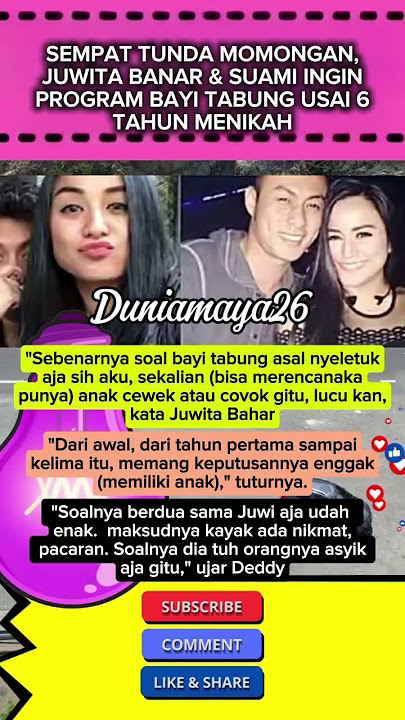 Sempat tunda momong4n, JUWITA BANAR & SUAMI ingin progr4m b4yi t4bung usai 6tahun menik4h