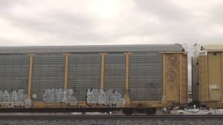 CSX Q268 Autorack Train Roars By