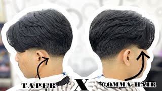 TAPER FADE HAIRCUT - COMMA HAIR|| KOREAN HAIRSTYLE