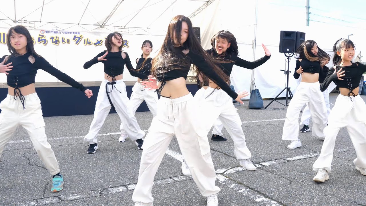 富山グラウジーズ G.O.W ダンススクール 6チーム目 「滑川すべらないグルメフェス」横動画 2023年10月29日