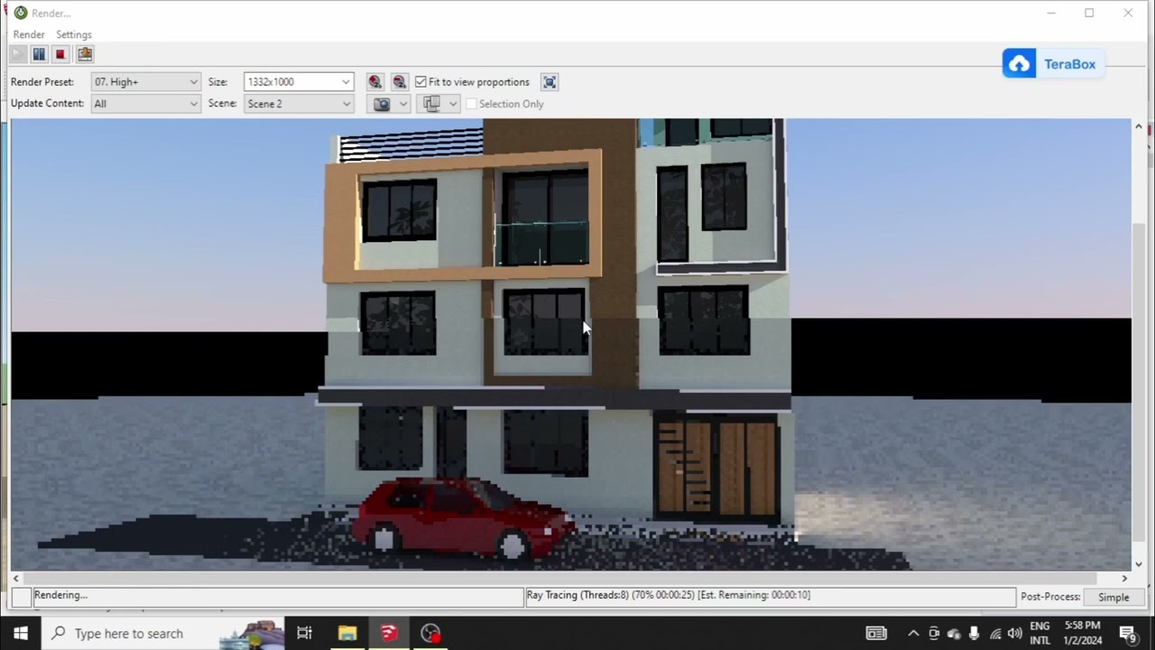 03 Render tips of plain wall rendering on Twilight Render