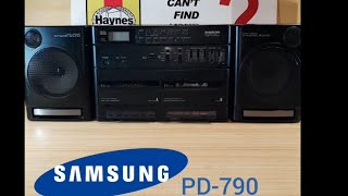 SAMSUNG PD-790 BOOMBOX FROM 1991 Demonstration and a quick repair.