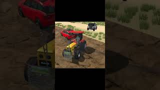 Tractor vs Scarpio : River Crossing Challenge ! 😱 #trending #viral #offroad #gameplay