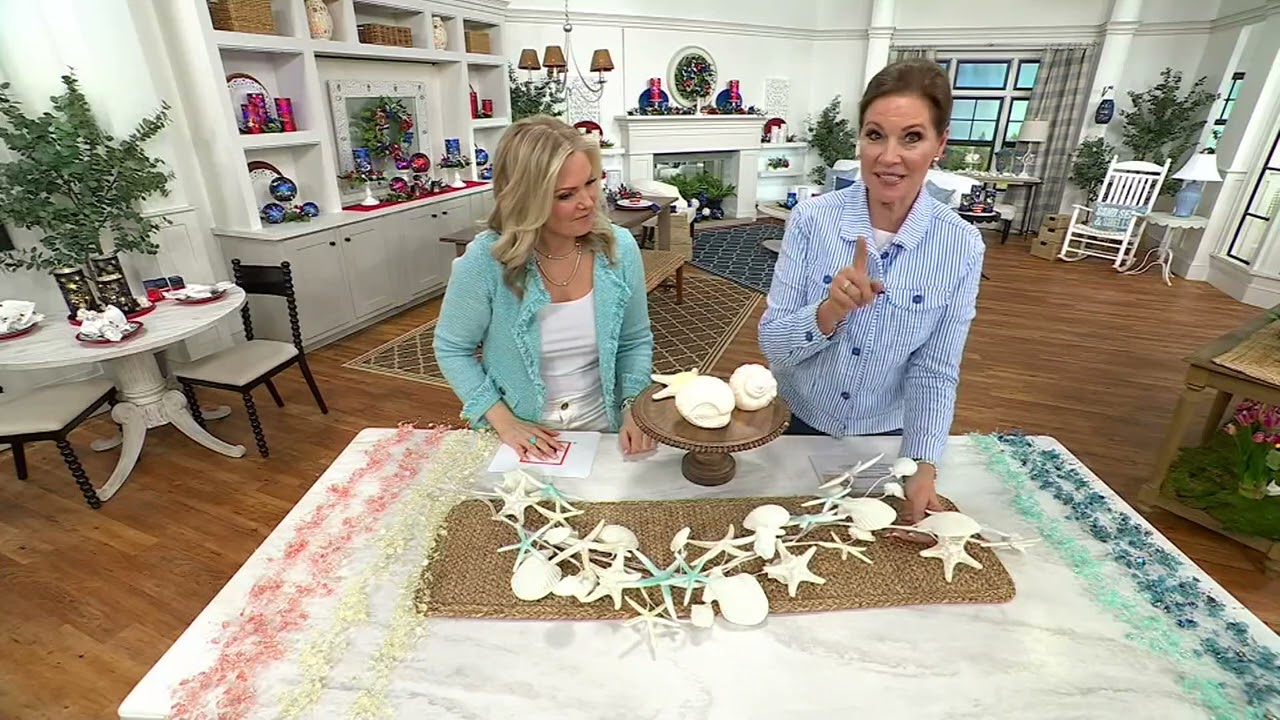 4' Seashell and Starfish Garland by Valerie on QVC - YouTube