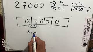 27000 Kaise Likhate Hain Twenty Seven Thousand Only 27,000 Spelling Hindi English Hindi