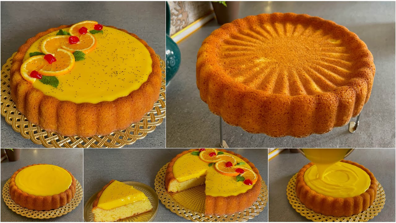 كيكة الموسم بشكل راقي ومميز اقتصادي ولذيذ بذوق البرتقال 😋كيك المول العجيب
