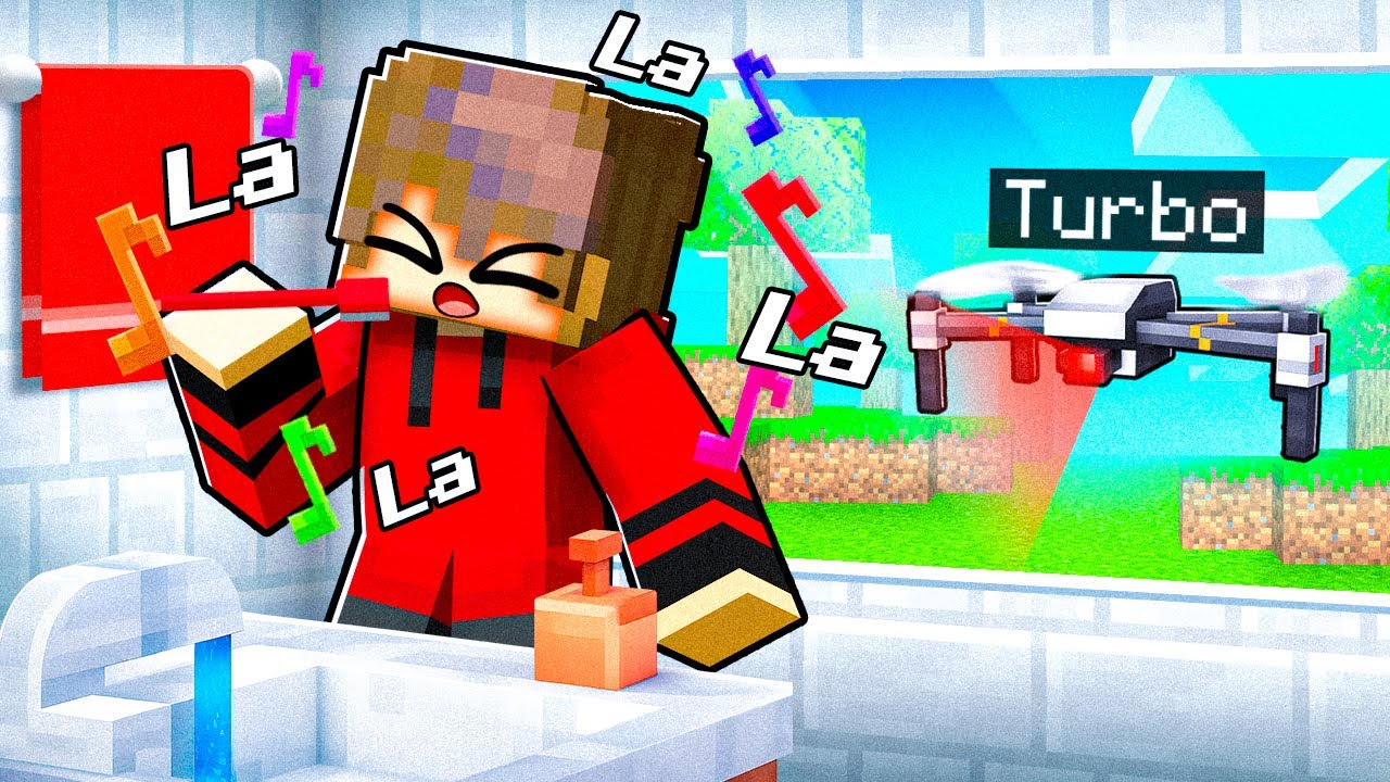 Usé un DRON para ESPIAR a FER en Minecraft!