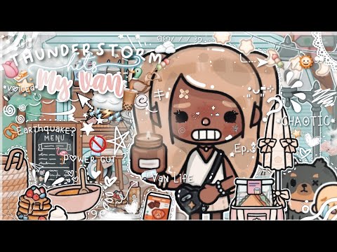 ⋆ ۪*THUNDERSTORM* hits my Van!⛈️📦🦆||VOICED🎙|| Toca Boca Life World Roleplay 🥨🌷🫶🏼