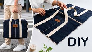 🧵 Make a Large Travel Bag from Old Jeans – Easy & No Pattern Needed!|Sew Sweet