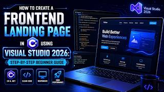 C# Frontend Landing Page Design Tutorial | Visual Studio 2026 Step by Step