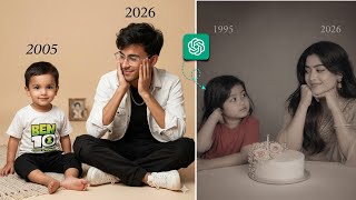 Trending Childhood Vs Present Look Ai Photo Editing Prompt Childhood To Young Ai Photo Editing