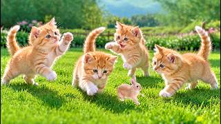 🐱🐰✨ Adorable Kittens Playing with a Rabbit | Cat Sounds | Funny Cat Sounds | Cat Videos screenshot 5