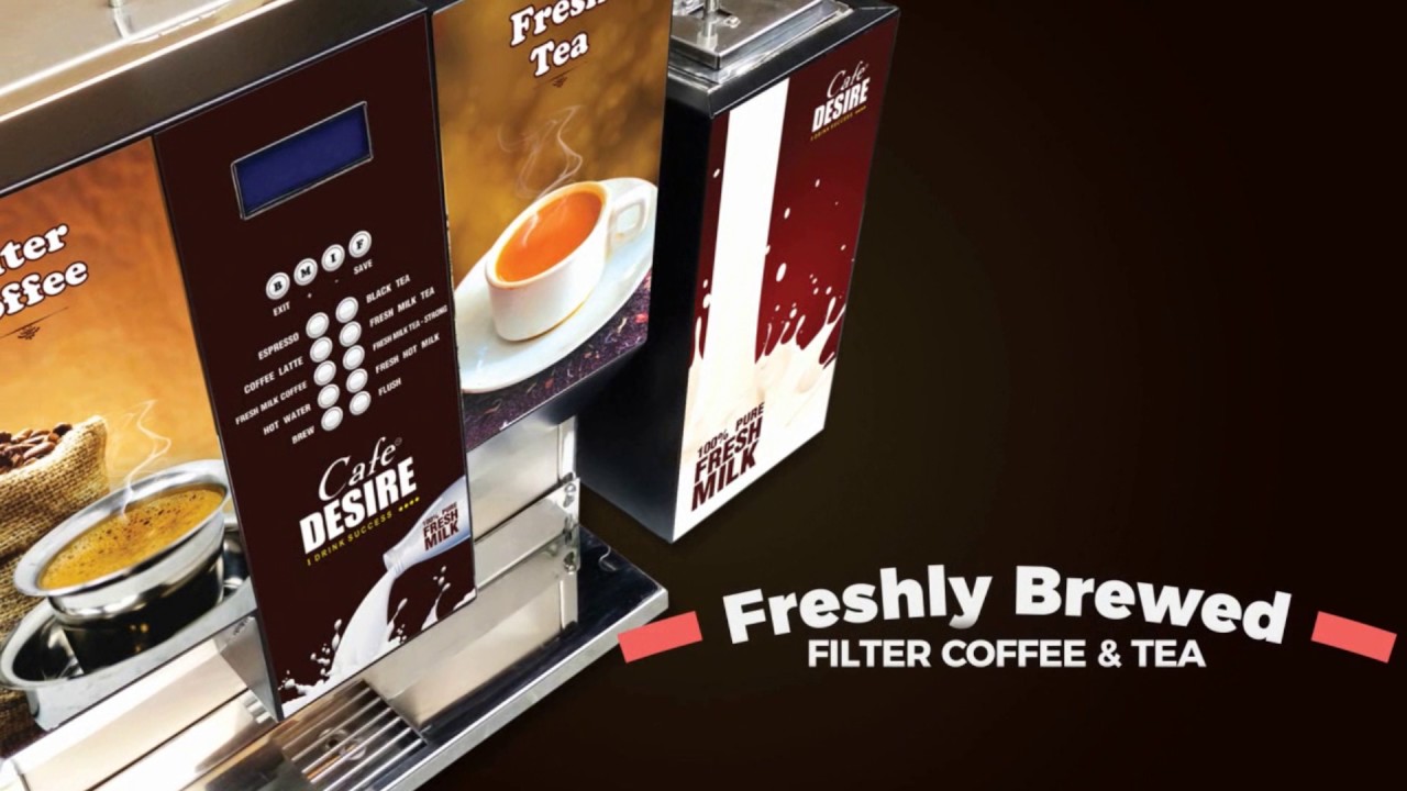 Filter Coffee and Fresh Milk Tea Vending Machine YouTube