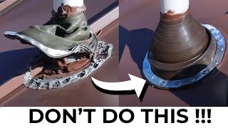 Metal pipe boot removal and replace | Cenvar Roofing