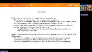 Graduation Policies and Processes for the WP Online MBA Program