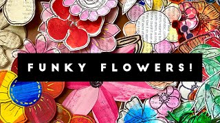 Easy flower collage fodder using magazine pages.