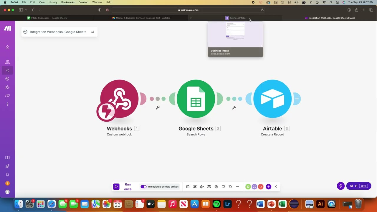 Simple Automation using Airtable and Google Sheets