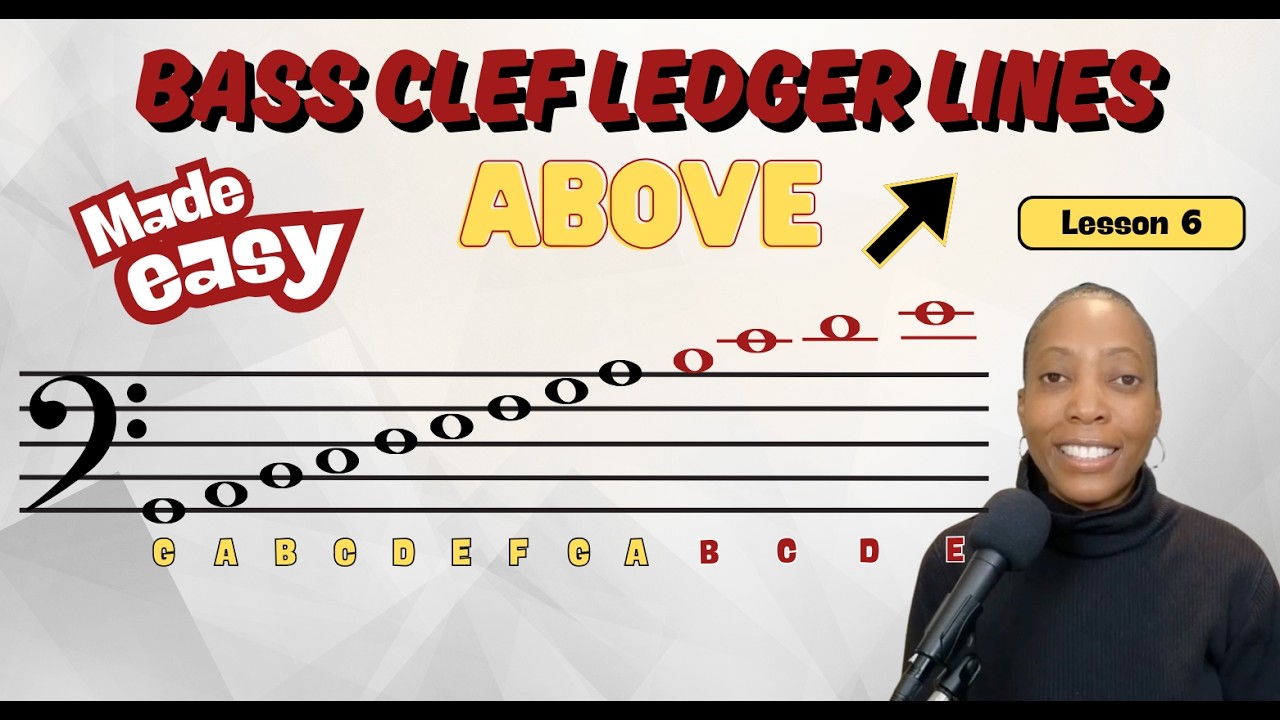 Bass Clef Ledger Lines (Above) | Lesson 6