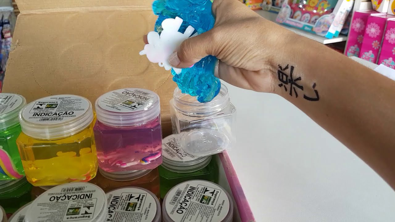 Kit 12 Slime Meleca Geleca Com Unicórnio Colorido