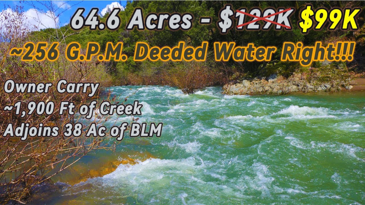 Acreage For Sale In California Owner Carry Deeded Water Rights
