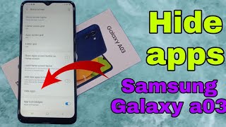 Samsung Galaxy a03 hide app || Samsung Galaxy a03 app hide kaise Karen