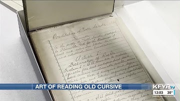 Reading old cursive becoming a rare skill