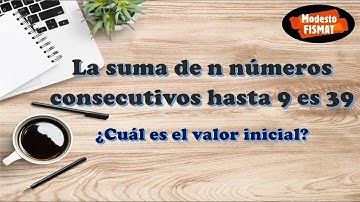 Suma de n números consecutivos iniciando en un número a