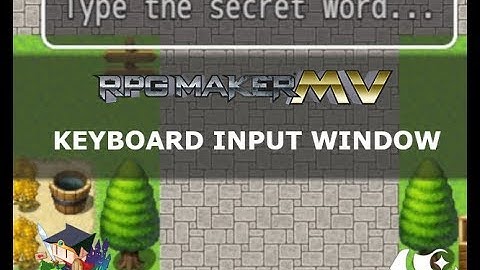 Keyboard Input Window - RPG MAKER MV