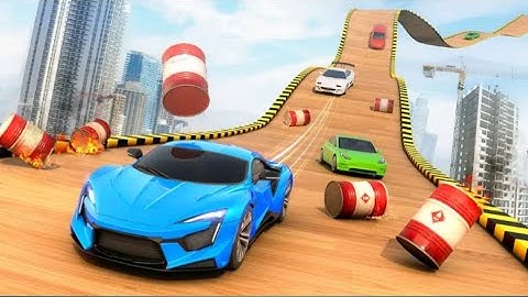 Impossible Car Tracks 3D- Car Driving Stunts Sim | Two RedCars Multiplayer Mode Android Gameplay