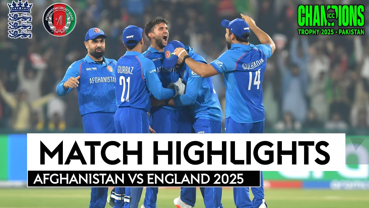 Afghanistan vs England 8th Match Highlights | Champions Trophy 2025 | AFG vs ENG