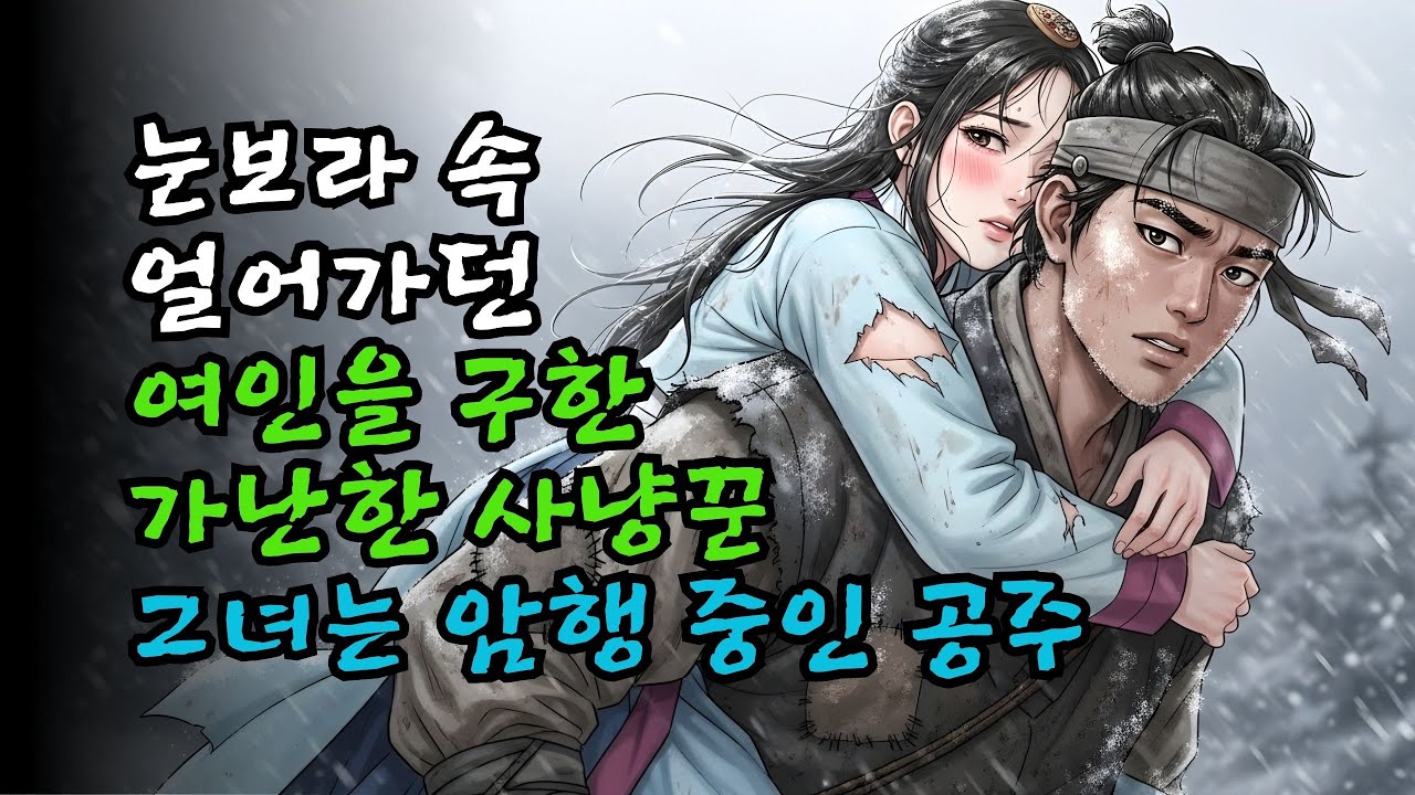 눈보라 속에서 얼어 죽어가던 여인을 구한 가난한 사냥꾼, 알고 보니 그녀는 암행 중인 공주였다 | 오디오북 | 민담 | 야담 | 설화 | 옛날이야기