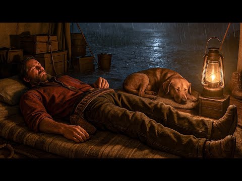 Sheltering in a Cozy Tent With John and His Dog During a Brutal Storm | RDR2 ASMR