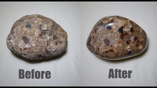 Polishing a Large Puddingstone