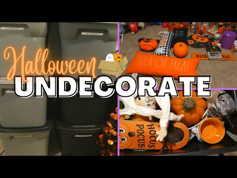 TAKE DOWN HALLOWEEN DÉCOR WITH ME I UNDECORATING FROM HALLOWEEN 2021