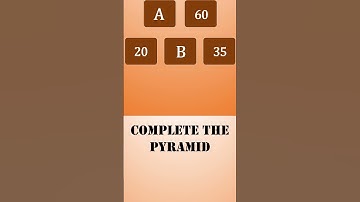 Pyramid Puzzle - Find the missing Numbers |#Shorts #youtubeshorts/#Shortvideo #Olympiad