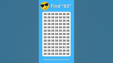 Find "83" 👀 #findthenumber