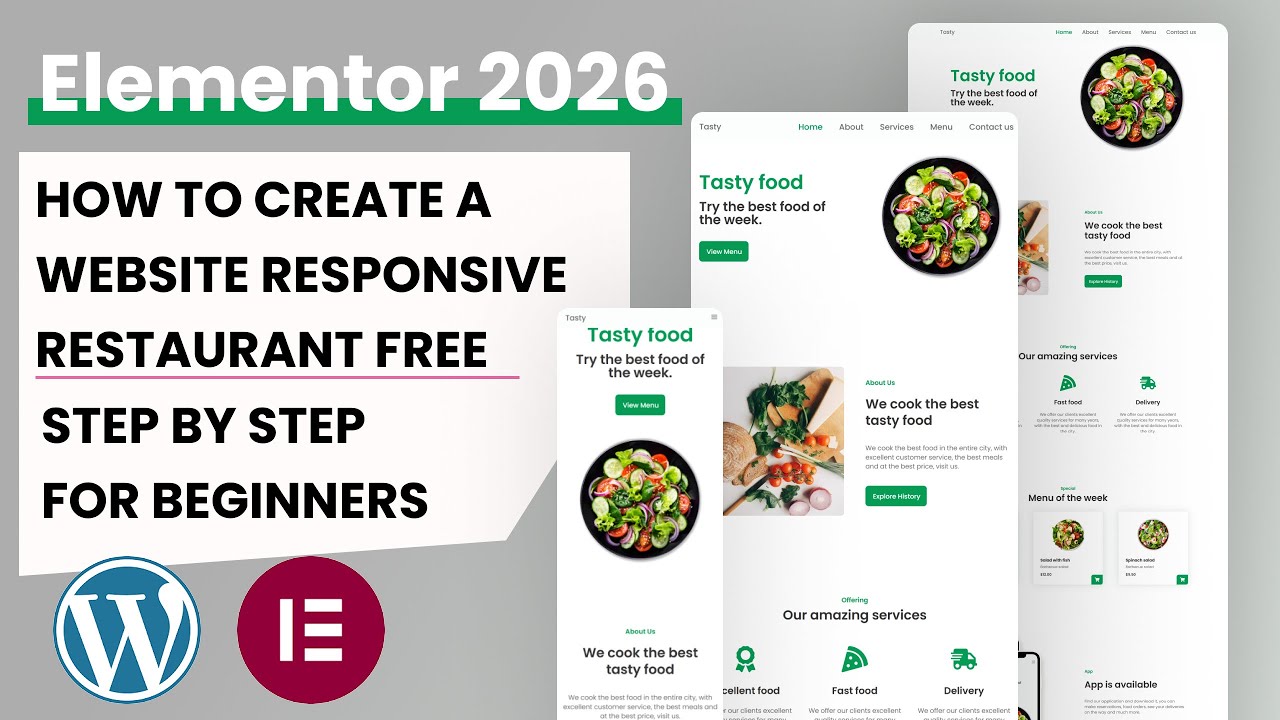Responsive Website Design Using WordPress Elementor Tutorial | Website Landing Page Tutorial